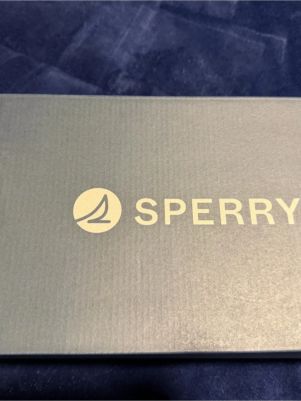 Sperry Men’s Navy Suede Shearling-Lined Boat Moccasins